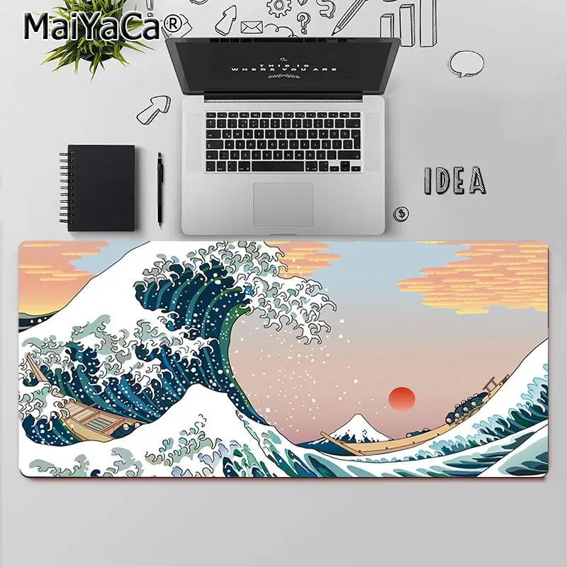 MaiYaCa Visoke Kakovosti Velik Val Umetnosti DIY Design Vzorec Igra mousepad Brezplačna Dostava Velik Miško, Tipke Tipkovnice Mat 5