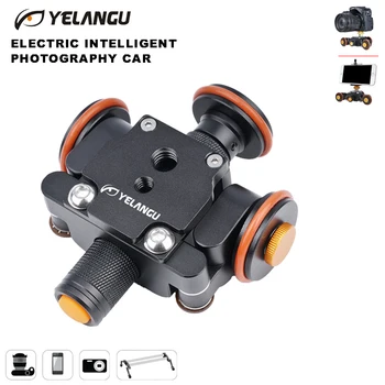 YELANGU Kamera Video Track dolly Motorizirana Električni Drsnik Motornih Dolly Tovornjak Avto za Nikon Canon Sony Kamere 3-kolesni dolly 4