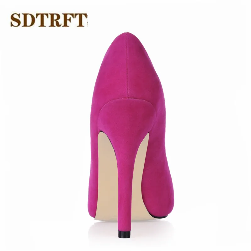 SDTRFT Stilettos zapatos Peep Toe 11 cm Tanke pete ženske Plitvo Usta Jate čevlji ženska Stranka črpalke sapato feminino US10 11 12 4