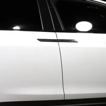 4pcs Avto Zunaj Vrat Potegnite Ročico Nalepke Zunanjost Anti-scratch Zaščitnik Ogljikovih Vlaken Dekoracijo za Tesla Model X Oprema 1