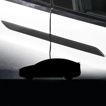 4pcs Avto Zunaj Vrat Potegnite Ročico Nalepke Zunanjost Anti-scratch Zaščitnik Ogljikovih Vlaken Dekoracijo za Tesla Model X Oprema 5