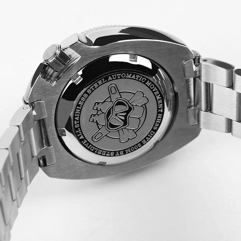 STEELDIVE 1970 NH35 Samodejni Watch 200 m Mehanska ura Luksuzni Sapphire Kristalno Jasne Potapljač Ure Moške 1