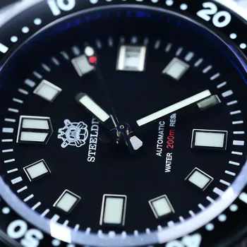 STEELDIVE 1970 NH35 Samodejni Watch 200 m Mehanska ura Luksuzni Sapphire Kristalno Jasne Potapljač Ure Moške 5