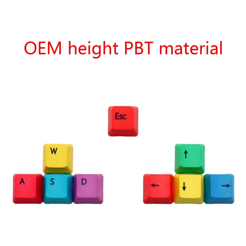 Zamenljive WASD Mehanske Tipkovnice Keycaps OEM Profil PBT RGBY Modifikatorji 9 Tipke -Lasersko Vgravirana Keycaps 2