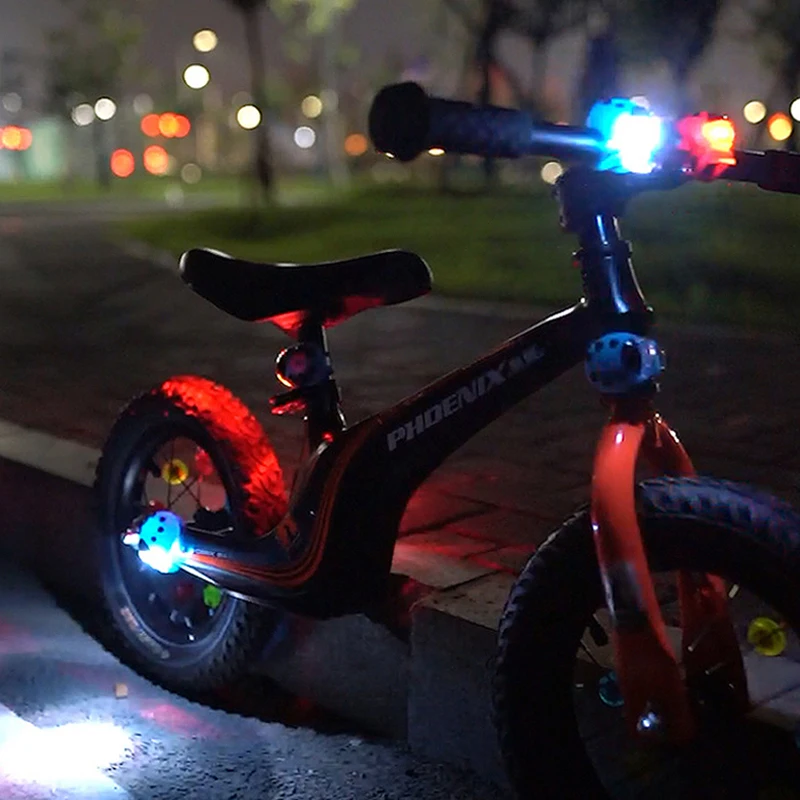 Izposoja svetlobno Opozorilo za Otroke žaba lučka ladybug kolesarske luči, Svetilka Krmilo sedežna rep led Krmilo kolesa napere 3