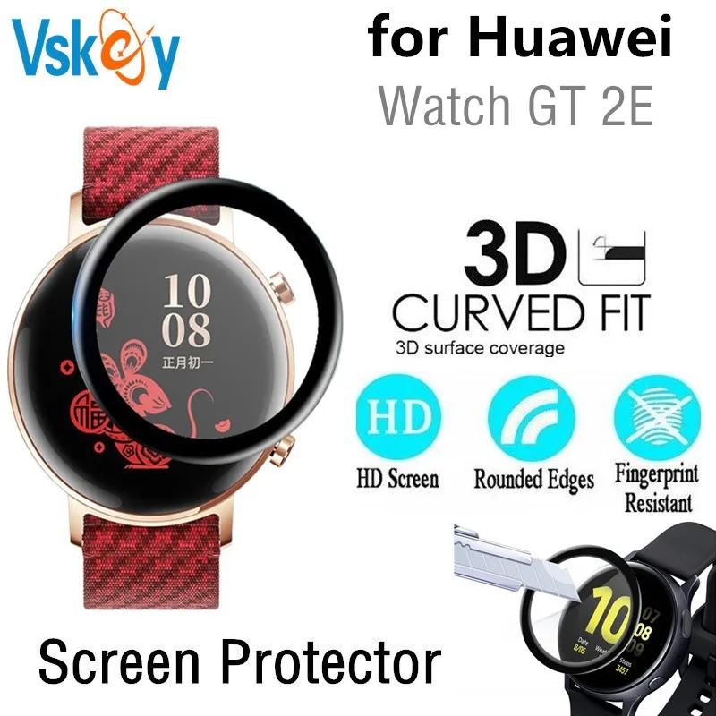 100 KOZARCEV 3D Ukrivljen Mehkih Vlaken Screen Protector za Huawei Wath GT 2e Polno Kritje Zaščitno folijo GT 2 46mm (Ne Kaljeno Steklo) 1