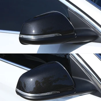 J. 2PCS ABS Ogljikovih Vlaken Slog Rearview Strani Ogledalo Trim Kritje Avto Styling Pribor Za BMW X2 2018 2