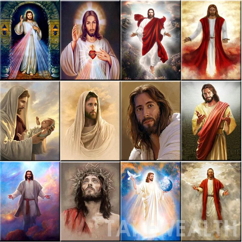 2020Diy Diamond Slikarstvo Jezusa Kristusa Ikono Celoten Kvadratni Okrasnih Navzkrižno Šiv Kristalno Mozaik Vezenje Doma Dekoracijo darilo 3