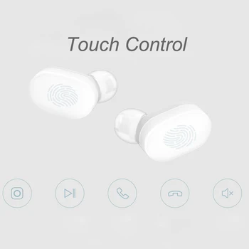 Xiaom MIjia TWS AirDots bluetooth Slušalke Mladi Različica stereo bas BT 5.0 Slušalke Z Mikrofonom za Prostoročno Čepkov AI Nadzor 4