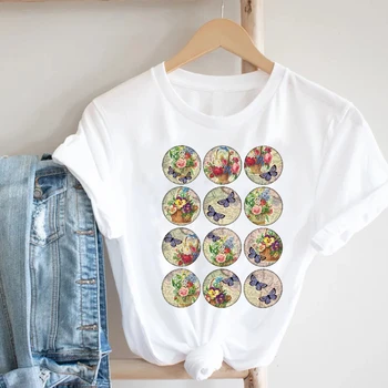 Ženske Tiskanje Kaktus 90. letih Mujer Camisetas Dekle Priložnostne Ulične Modna Oblačila Natisniti Tee Vrh Tshirt Ženske Graphic T-shirt 1