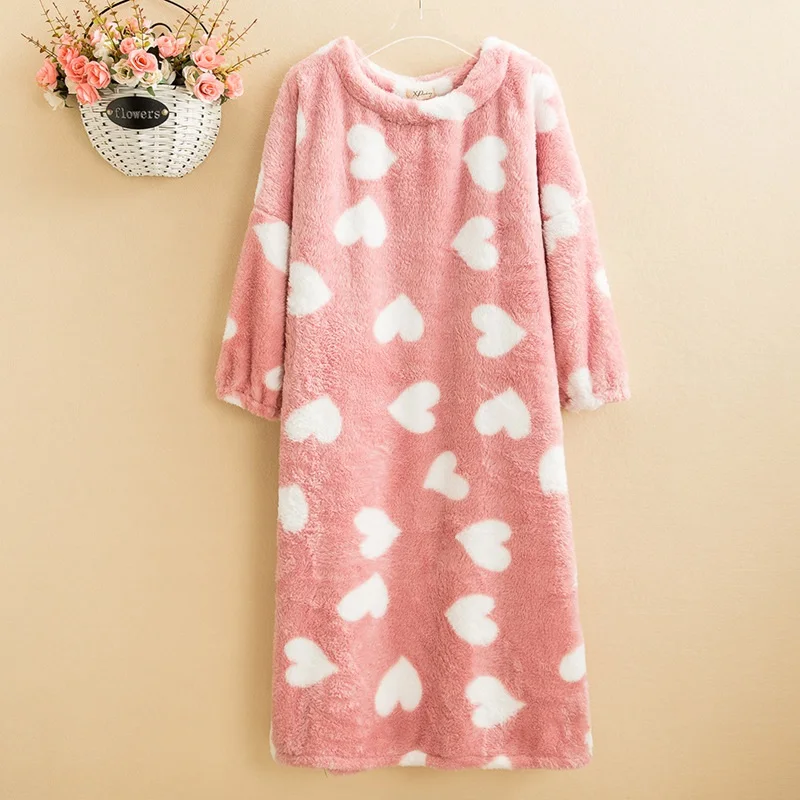 Zimske ženske runo dolgo toplo Pižamo debele sleepdress geometrijo doma sleepwear velikosti 10XL svoboden maščobe Pijamas modra, roza 54 58 5