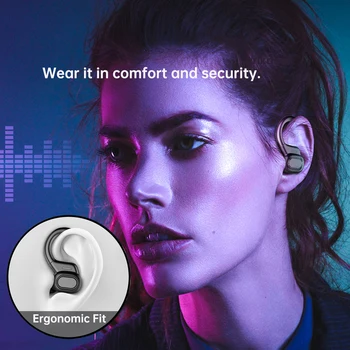 Arikasen Bluetooth slušalke TWS Bluetooth 5.0 pravi brezžični čepkov s držalo za uho LED Polnjenje primeru mikrofon Športne slušalke 4
