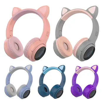 XY-203 Svetlobna LED Mačje Uho Bluetooth Slušalke Svetlobni Svetlobne Stereo Slušalke Otrok Odraslih Božično Darilo 2020 Nova 5