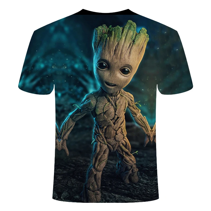 Voogd van de galaxy film Groot superheroj print majica s kratkimi rokavi dojenček boys živali print majica s kratkimi rokavi 1