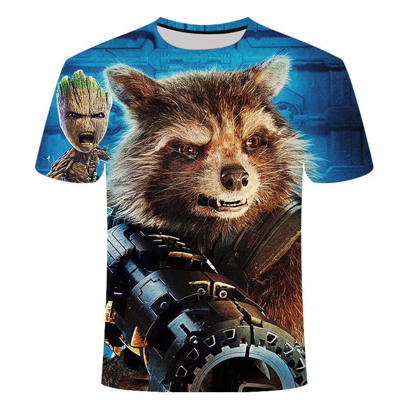 Voogd van de galaxy film Groot superheroj print majica s kratkimi rokavi dojenček boys živali print majica s kratkimi rokavi 2