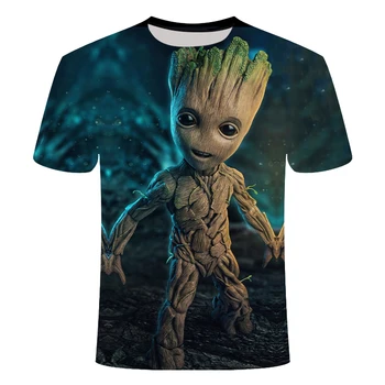 Voogd van de galaxy film Groot superheroj print majica s kratkimi rokavi dojenček boys živali print majica s kratkimi rokavi 0