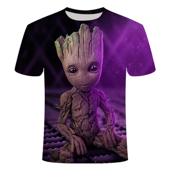 Voogd van de galaxy film Groot superheroj print majica s kratkimi rokavi dojenček boys živali print majica s kratkimi rokavi 4