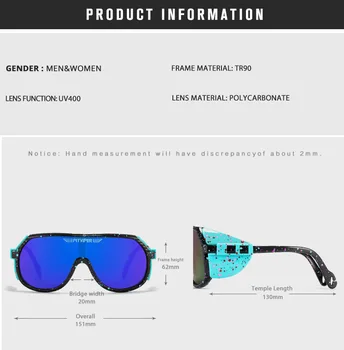 2020 Izvirno Jamo viper sončna Očala odseva očal tr90 okvir UV400 zaščito Z87+ Objektiv Varnostna očala, 10 BARV z ohišjem 4