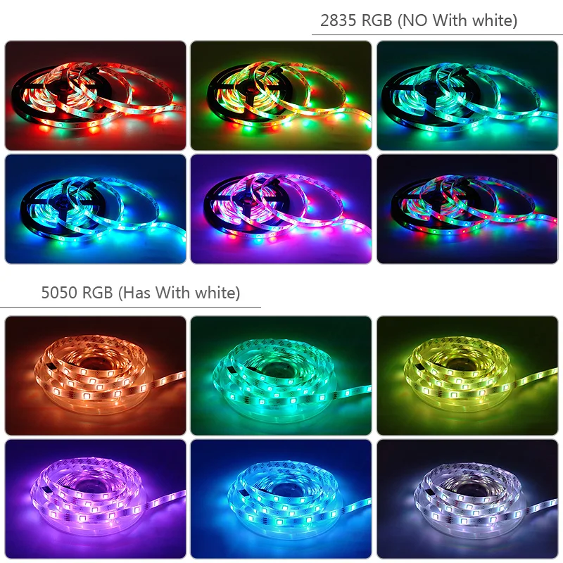 Led Trakovi Luči SMD2850 5050 Prilagodljiv Diod Trak Barva Spreminja, Glasba Sinhronizacija RGB Vrv Svetlobe Bluetooth/WIFI Nadzor Spalnica Dekor 5