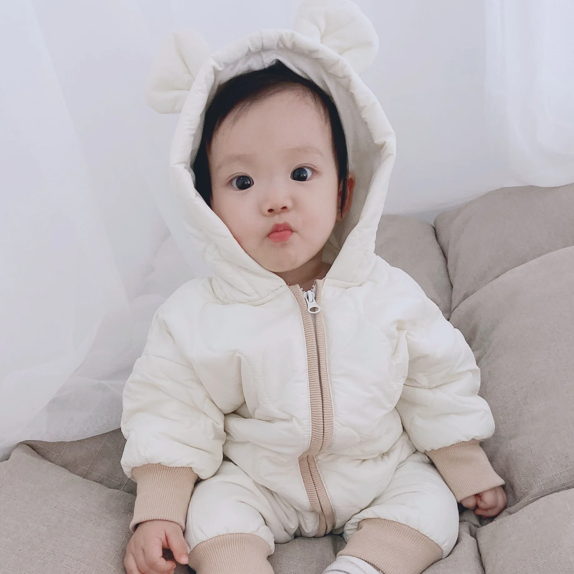 Baby Fantje, Dekleta Obleke Novorojenčka Debele Zimske igralne obleke za Malčke Dolg Rokav Kostum Coat Plus Žamet Malčka Romper 0-24M 1