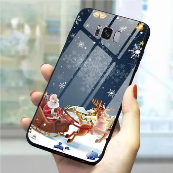 Za Samsung Galaxy A71 4G Kritje Božič Božič, Kaljeno Steklo Primeru Telefon za Galaxy A71 4G Odbijača Coque 1