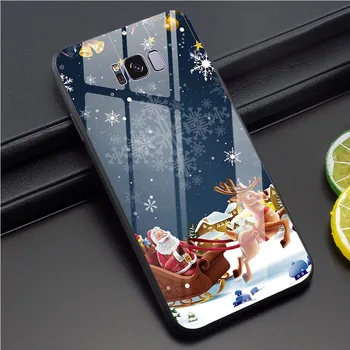 Za Samsung Galaxy A71 4G Kritje Božič Božič, Kaljeno Steklo Primeru Telefon za Galaxy A71 4G Odbijača Coque 3
