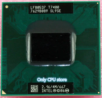 Original intel CPU prenosnik Core 2 Duo T7400 CPU 4M Socket 479 Cache/2.16 GHz/667/Dual-Core Prenosnik, procesor podporo 945 0