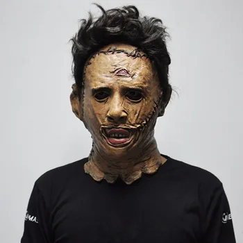 Texas Chainsaw Massacre Leatherface Maske Iz Lateksa Halloween Scary Movie Cosplay Kostum Stranka Dogodek Igrače, Rekviziti Pustno Masko 18636