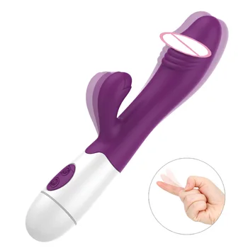 OLO Vaginalne Klitoris Stimulator G Spot Massager Vibrator Rabbit Vibrator Dvojno Vibracije Sex Igrače za Ženske Ženski Masturbator 18731