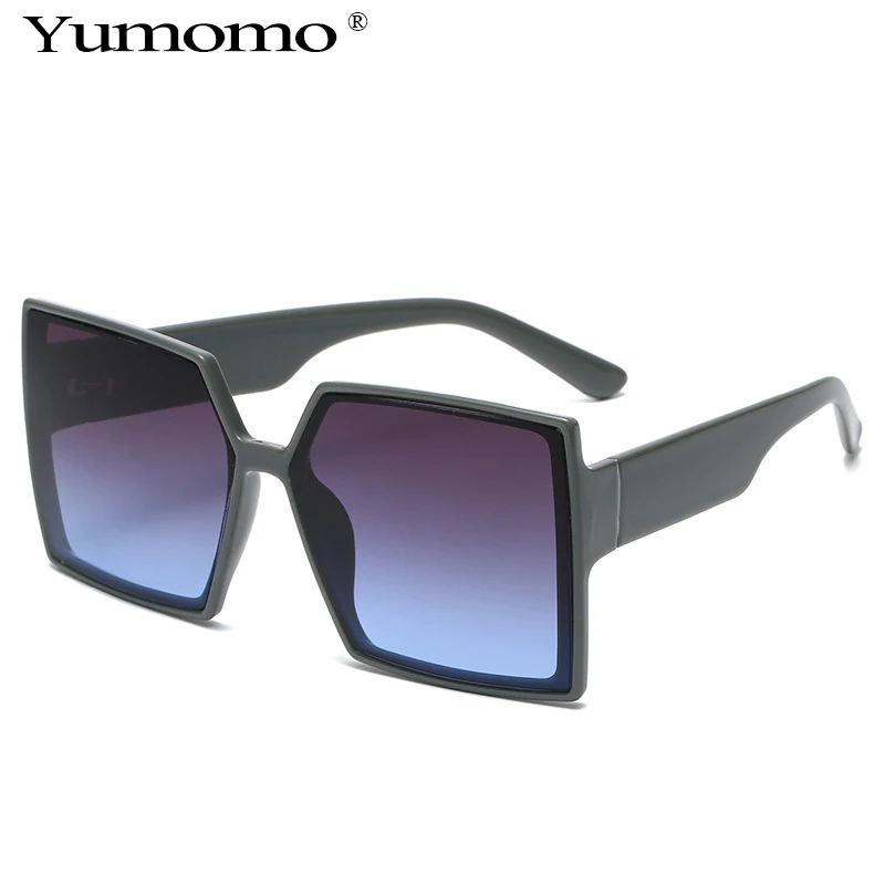 2020 Prevelik Odtenki Ženska sončna Očala Črna Moda Kvadratnih Očala Velik Okvir Vintage sončna Očala Gradient Očala Unisex UV400 5