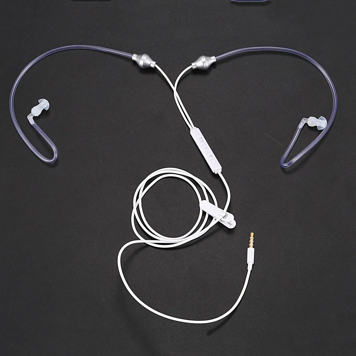 Anti Sevanje Slušalke Binaural Stereo Slušalke z Mikrofonom Universal 3,5 mm šumov Zraka Cev Akustični Čepkov 1