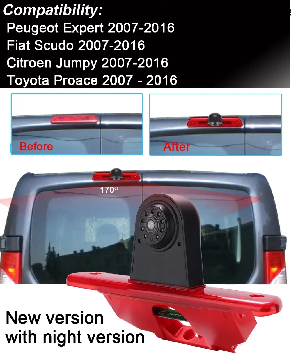 CCD HD avto kamera za Toyota Proace Peugeot Expert Fiat Scudo Citroen Jumpy 2007-2016 Zavorna Luč fotoaparat Transporter dritte 3 1