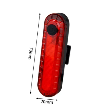 Mini Kolo Zadaj Lučka USB Polnilne Izposoja Luč Varnost Opozorilo MTB 5 Rdečih LED Kolesarjenje Svetlobe Sedlo Zadaj Baklo 4