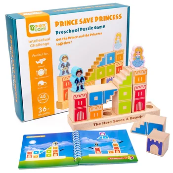 Montessori Lesena Gradnja Blokov, Igrače Za Otroke Shrani Princ Princesa Interaktivne Izobraževalne 3d Blokira Igre Otroci Igrače 19001