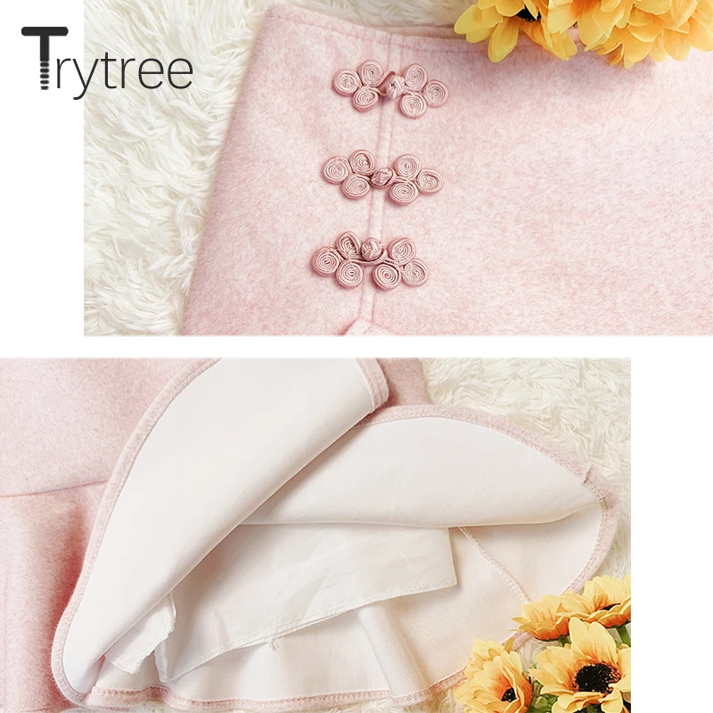 Trytree 2020 Jeseni, Pozimi Dva kosa iz Priložnostne Bela Pletenje Vrh + Krilo Ruffles Moda Mini A-linija 2 Delni Set 5