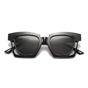 HBK 2021 Nov Kvadratek sončna Očala Ženske Modni Plastični Okvir Letnik Očala Moških Odtenki Retro Gradient Barve Oculos UV400 0