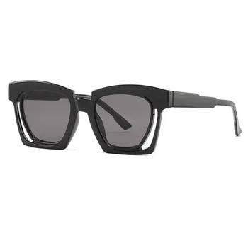 HBK 2021 Nov Kvadratek sončna Očala Ženske Modni Plastični Okvir Letnik Očala Moških Odtenki Retro Gradient Barve Oculos UV400 4