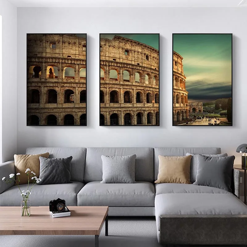 Rimski Kolosej Evropski Stil Arhitekturo, Fotografijo, Plakat, Platno, Tisk Slikarstvo Wall Art Dnevna Soba Dekoracijo Doma 0