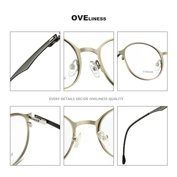 2021 optičnih očal okvir moški ženske retro krog pregleden očala računalnik kratkovidnost Recept korejski očala eywear okvir 4