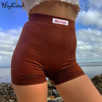 Hugcitar 2020 visoko pasu črke natisni biker hlače poleti ženske modni seksi ulične priložnostne sleepwear trenirko 1