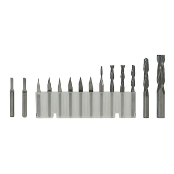 14 kos/set 3.175 mm Vrtalni svedri CNC Orodje Rezalnik Carving Nož za PVC,Les,Acryl ,MDF,ABS Nerjavečega jekla Razrez Materiala 1