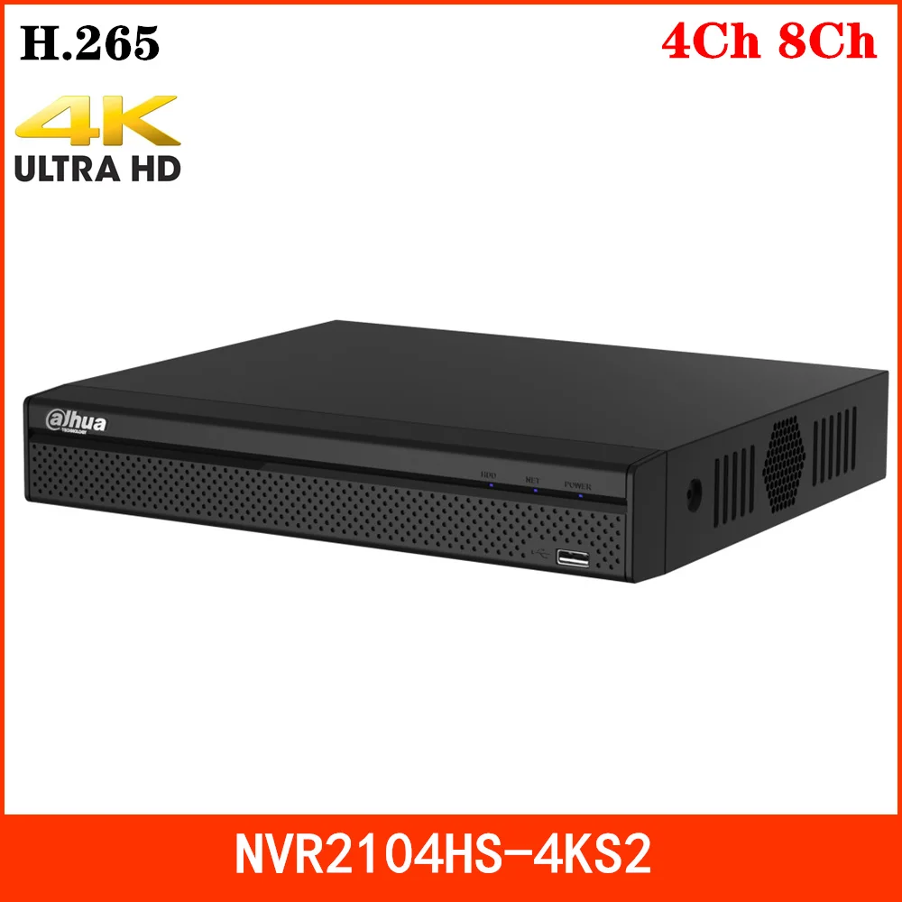 Dahua 4K 4CH 8CH NVR Kompakten 1U Lite 4K H. 265 Omrežja, Video Snemalnik NVR2104HS-4KS2 NVR2108HS-4KS2 4k NVR za IP Kamero 0