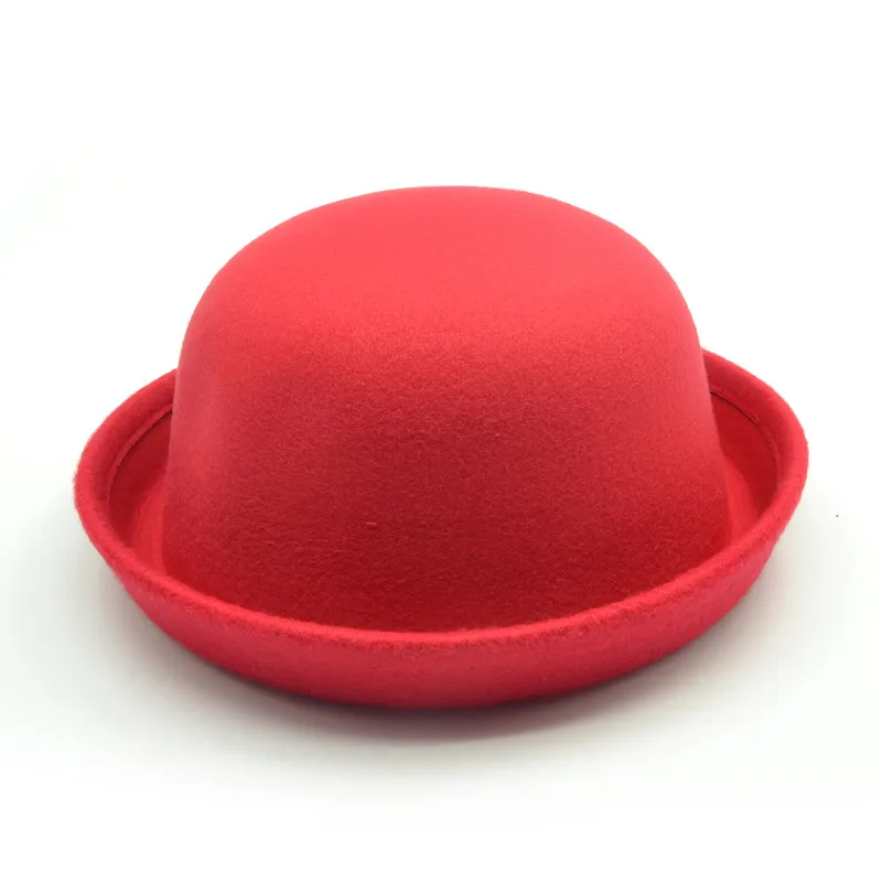 Malo deklet, fedora klobuk Dome skp Otroci obleko klobuki Otroci kape klobuki polstenja volne Bowler kape 0