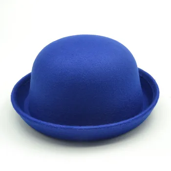 Malo deklet, fedora klobuk Dome skp Otroci obleko klobuki Otroci kape klobuki polstenja volne Bowler kape 2