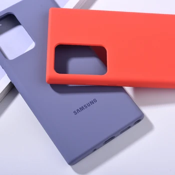 Samsung Note 20 Ultra Primeru Original Tekoče Silikona Svilnato Mehko Lupini Zaščitni Zadnji Pokrovček Za Galaxy Note20 ultra note20+ 5G 2
