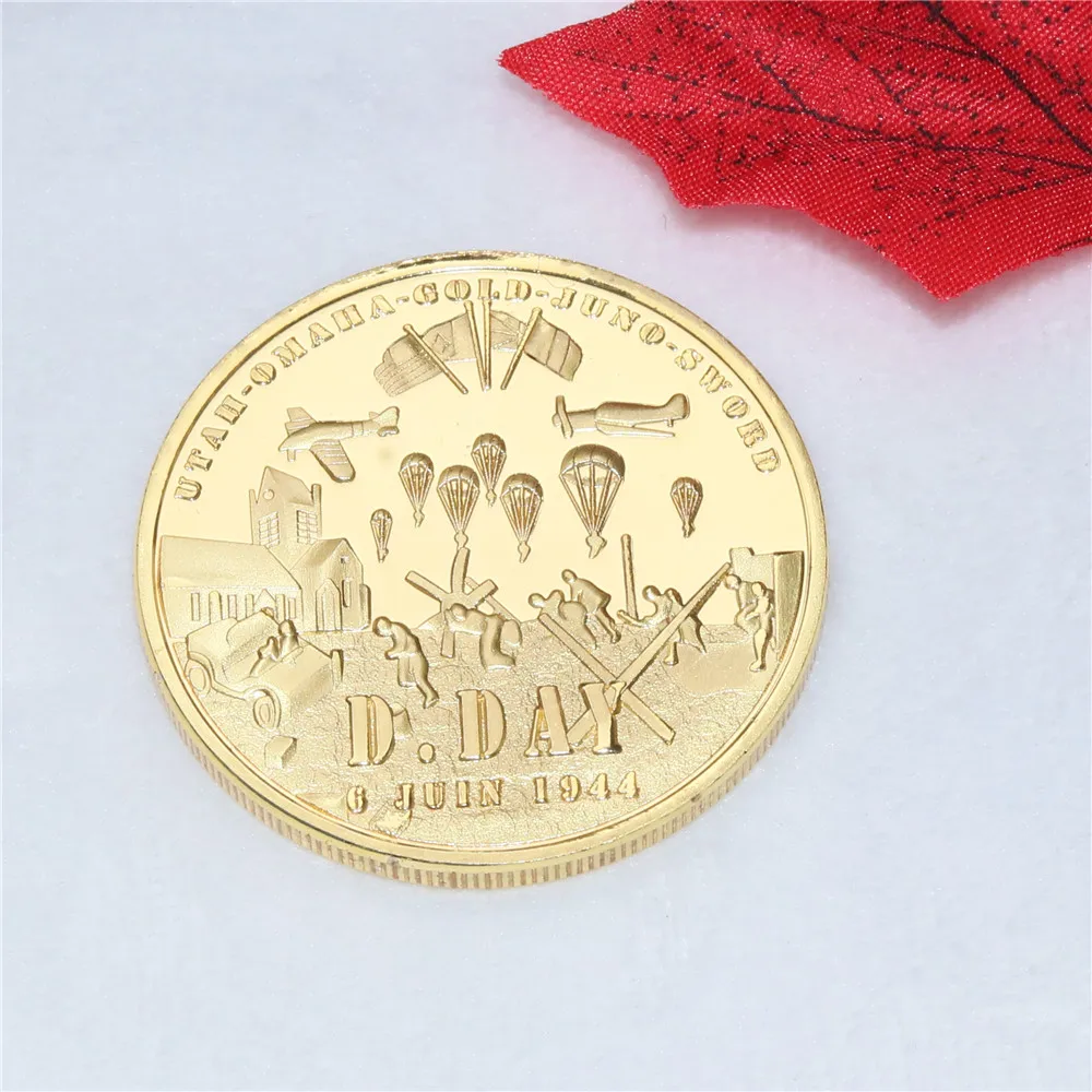 Lepo Kanadski spominek za zbiranje Kanada pehotne divizije WW2 Dan D Juno Beach pozlačeni kovanec Kanada priložnostnih kovancev 4