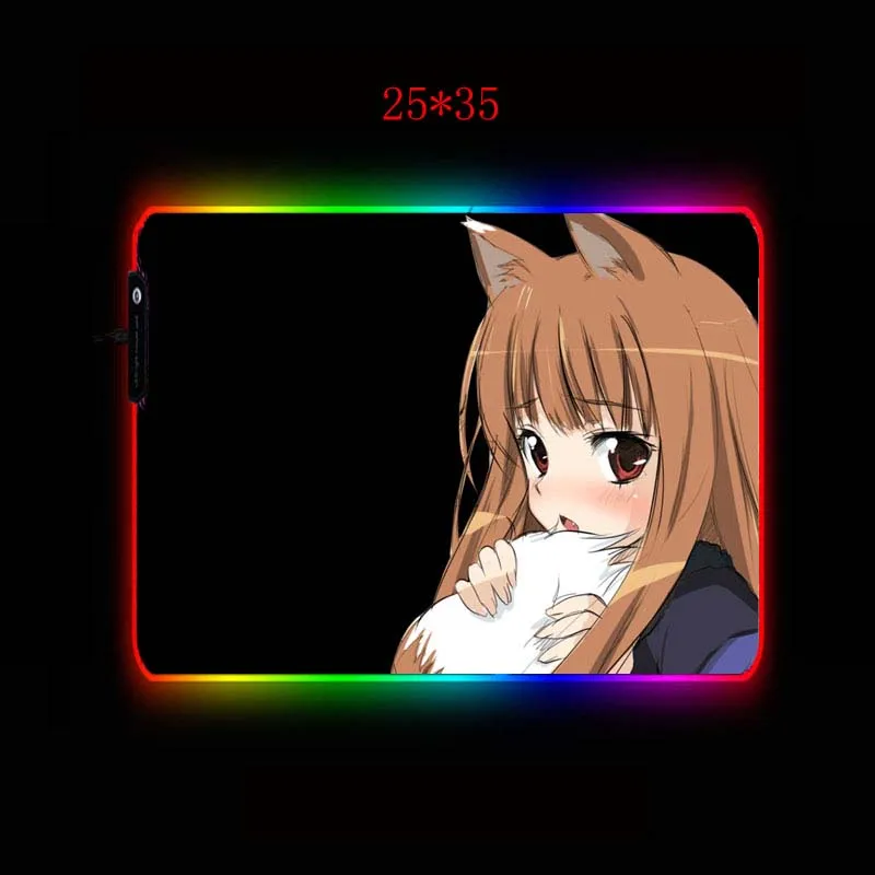 XGZ Cute Anime Girl Gaming Mouse Pad RGB Igralec Velikih Mousepad LED Osvetlitev, USB Tipkovnica Pisano Mizo Tipke za Prenosni RAČUNALNIK Desktop 4