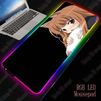 XGZ Cute Anime Girl Gaming Mouse Pad RGB Igralec Velikih Mousepad LED Osvetlitev, USB Tipkovnica Pisano Mizo Tipke za Prenosni RAČUNALNIK Desktop 1