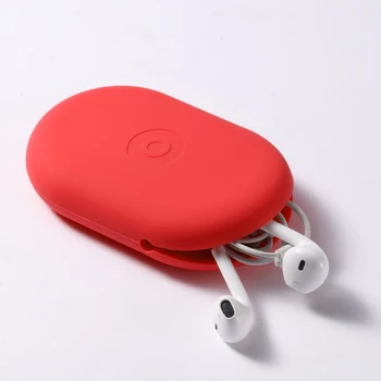 Liboer Srčkan Shranjevanje Primera za Slušalke in Kable Univerzalno Mehki Silikonski Slušalke kovček za Bije Bluetooth Slušalke 1