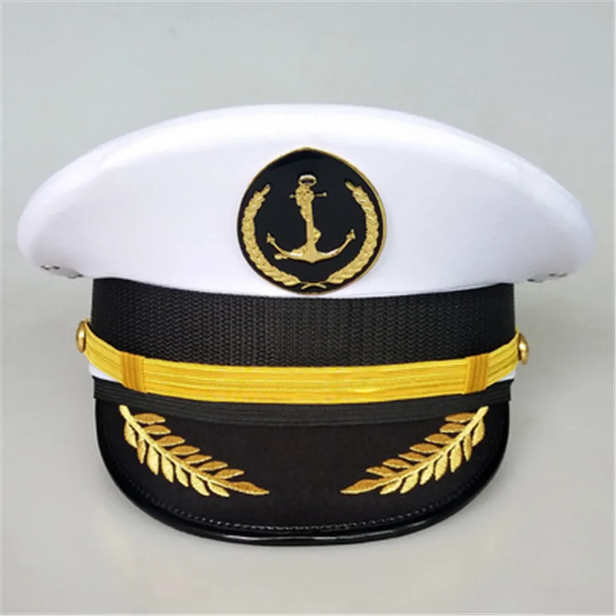 Mornariški Častnik Vojske Skp Bela Mornar Kapetan Podaljša Robna Vizir Klobuk za Flim Dejanje Cosplay Stranka 1